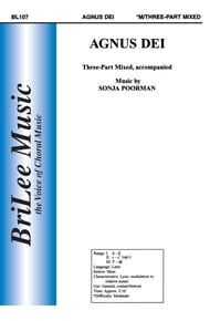 Agnus Dei Three-Part Mixed choral sheet music cover Thumbnail